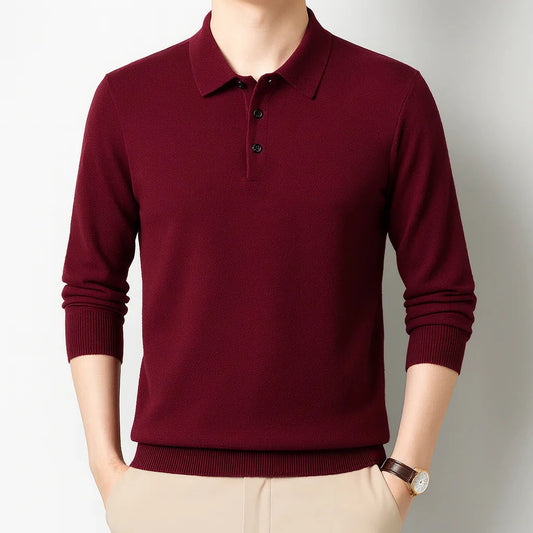 Cambridge Knit Polo Sweater – Timeless Warmth and Refined Comfort