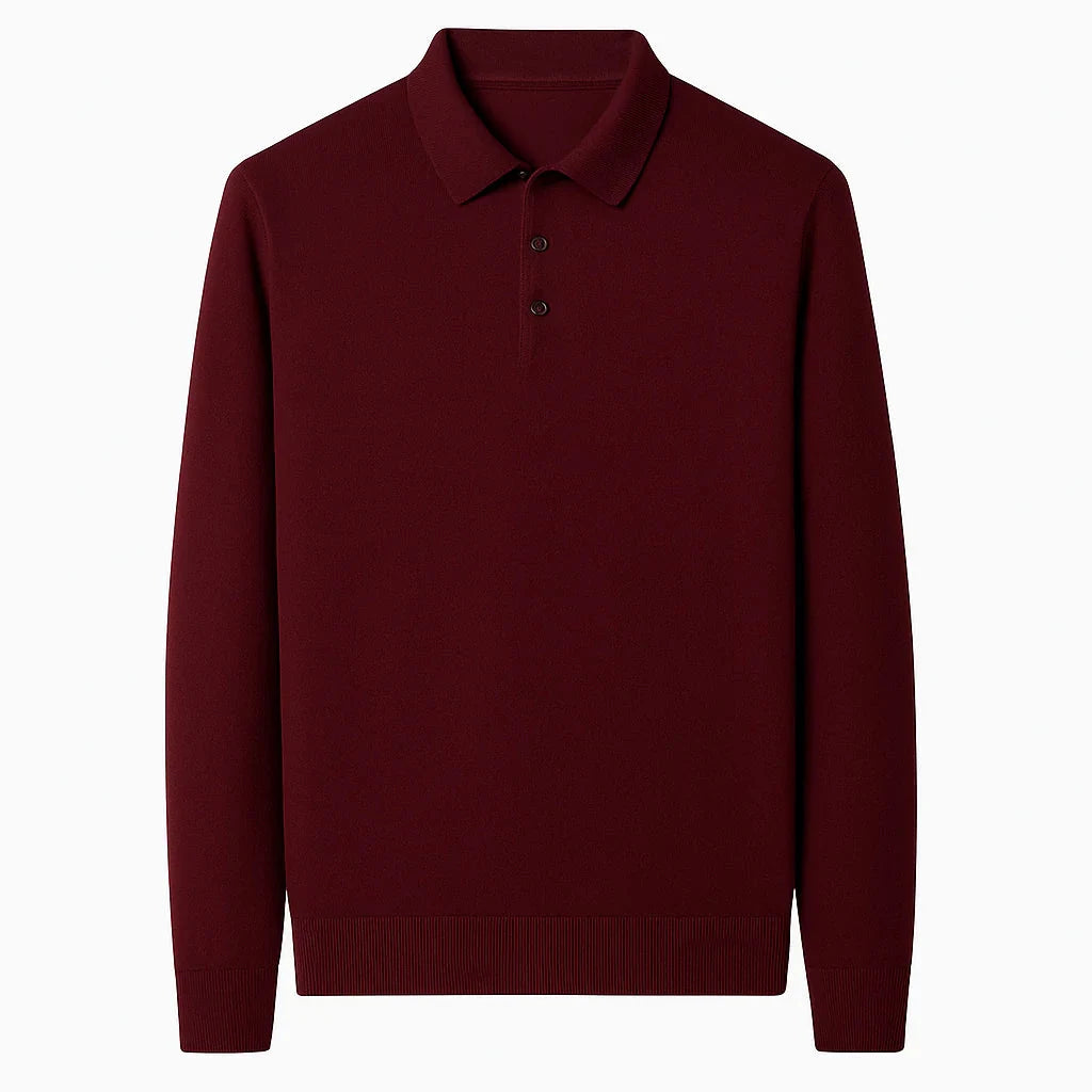 Cambridge Knit Polo Sweater – Timeless Warmth and Refined Comfort