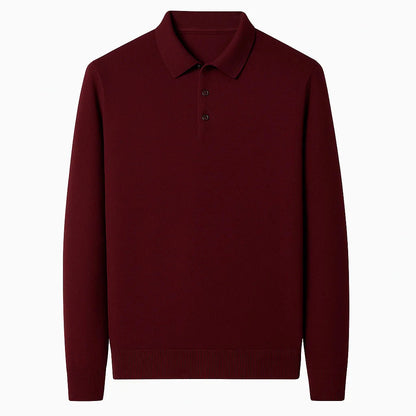Cambridge Knit Polo Sweater – Timeless Warmth and Refined Comfort