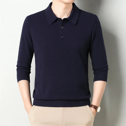 Cambridge Knit Polo Sweater – Timeless Warmth and Refined Comfort