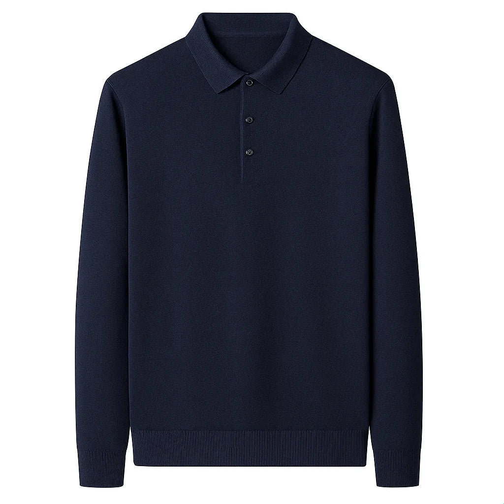Cambridge Knit Polo Sweater – Timeless Warmth and Refined Comfort