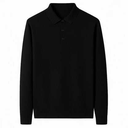 Cambridge Knit Polo Sweater – Timeless Warmth and Refined Comfort