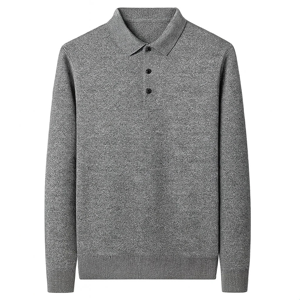 Cambridge Knit Polo Sweater – Timeless Warmth and Refined Comfort