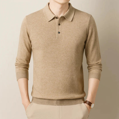 Cambridge Knit Polo Sweater – Timeless Warmth and Refined Comfort