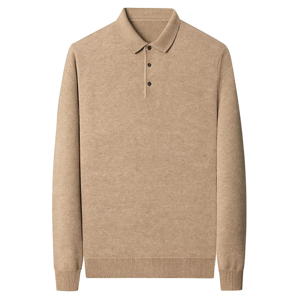 Cambridge Knit Polo Sweater – Timeless Warmth and Refined Comfort