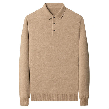 Cambridge Knit Polo Sweater – Timeless Warmth and Refined Comfort