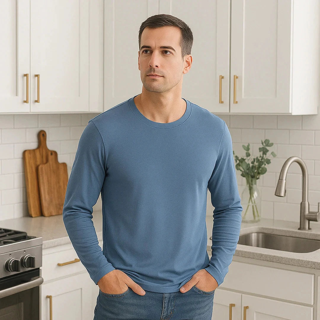 Men’s Premium Lenzing Modal Long Sleeve Tee – Comfort, Style & Lightness