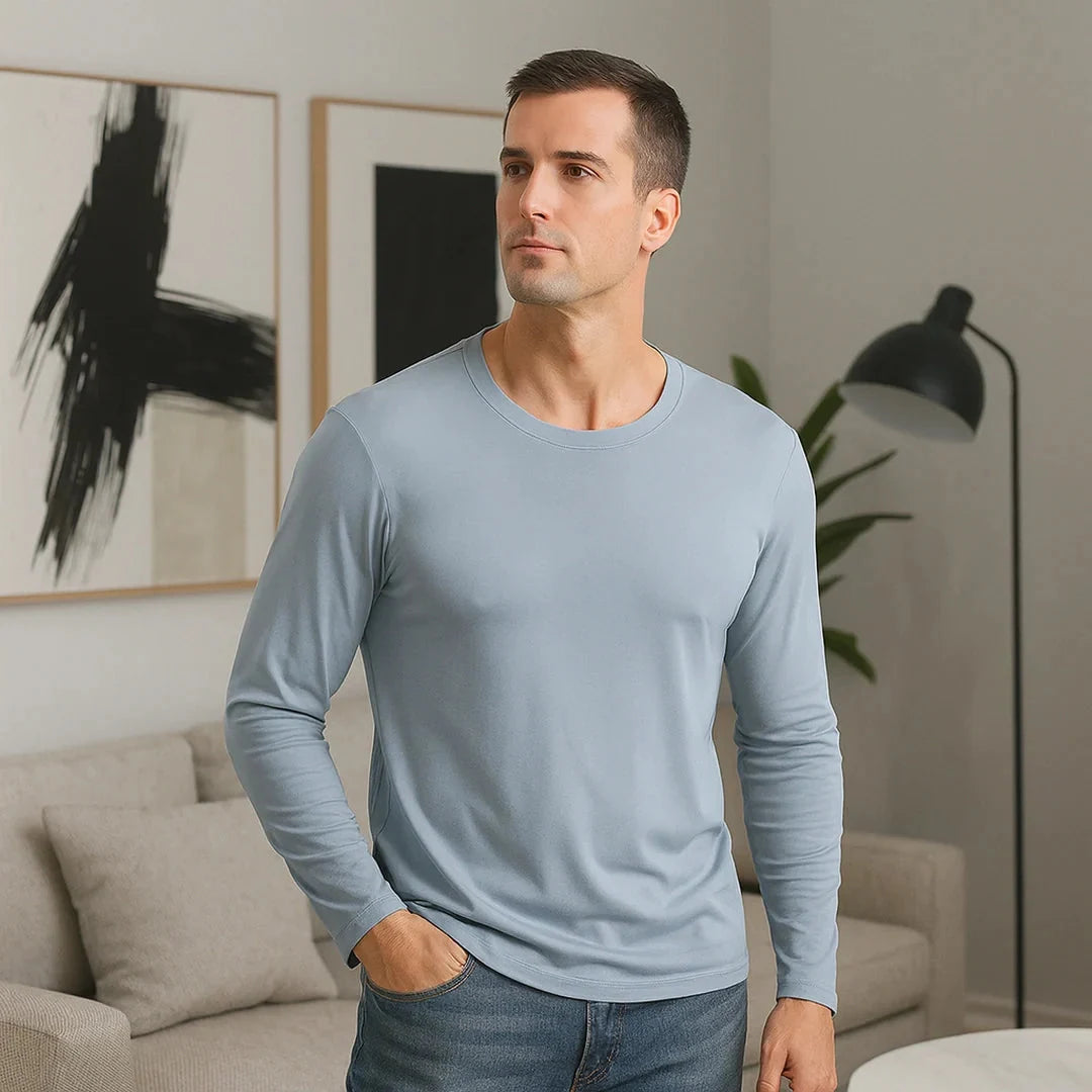 Men’s Premium Lenzing Modal Long Sleeve Tee – Comfort, Style & Lightness