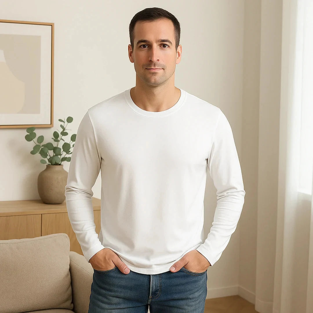 Men’s Premium Lenzing Modal Long Sleeve Tee – Comfort, Style & Lightness