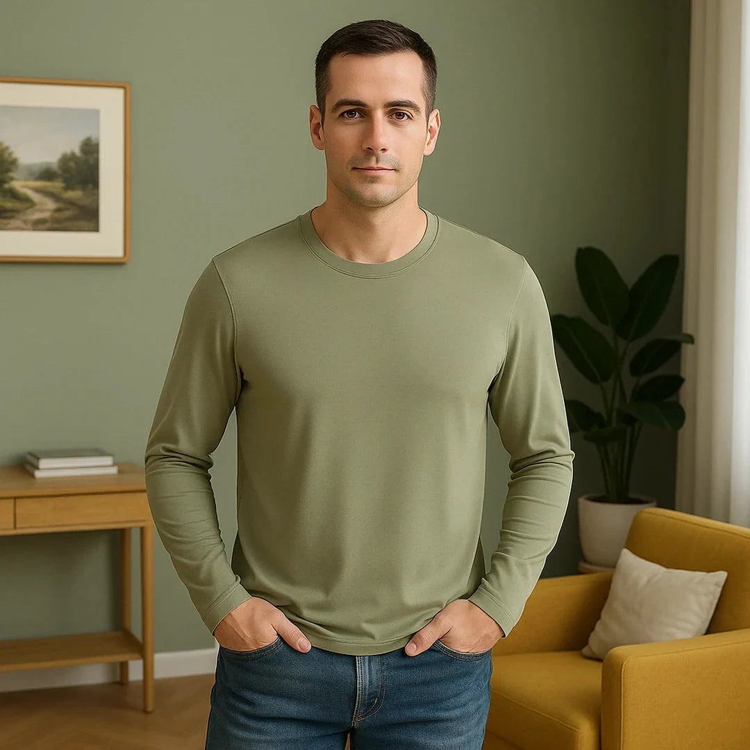 Men’s Premium Lenzing Modal Long Sleeve Tee – Comfort, Style & Lightness