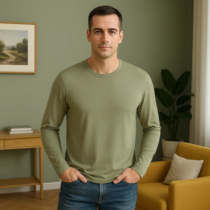 Men’s Premium Lenzing Modal Long Sleeve Tee – Comfort, Style & Lightness
