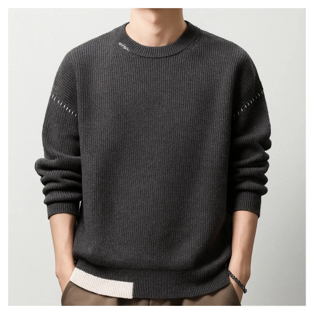 MetroEase Knit Crew Sweater – Effortless Warmth & Modern Simplicity
