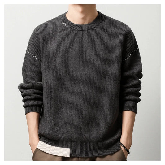 MetroEase Knit Crew Sweater – Effortless Warmth & Modern Simplicity