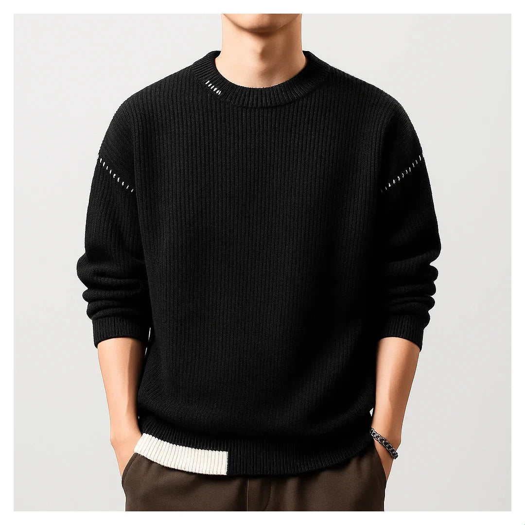 MetroEase Knit Crew Sweater – Effortless Warmth & Modern Simplicity